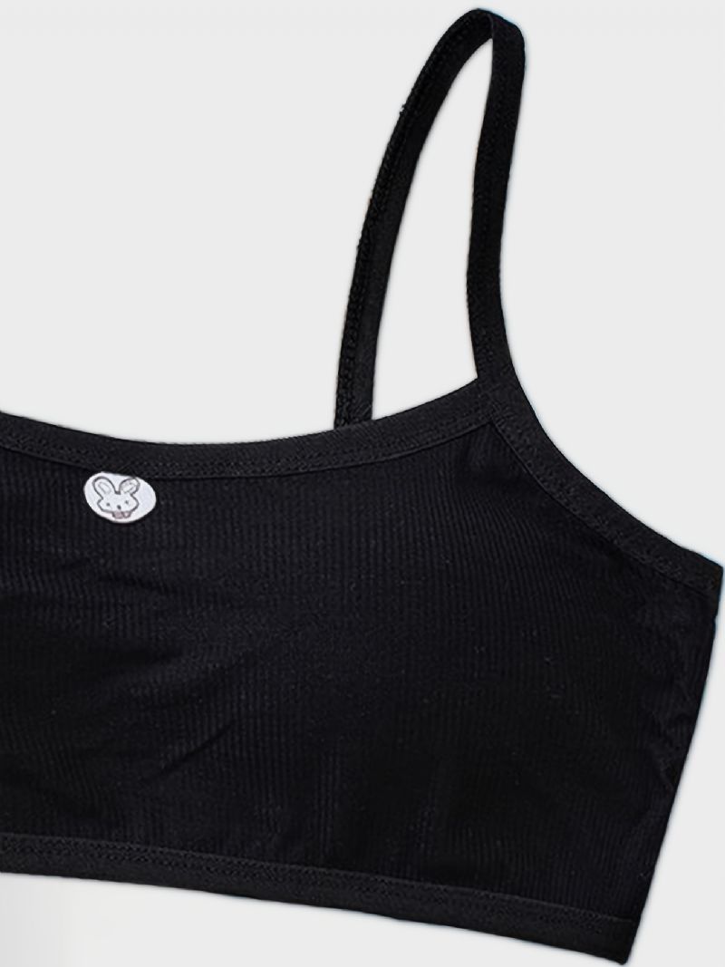 3 Stk Teen Piger Casual Sød Undertøj Vest Solid Camisole Med Spaghetti Stropper