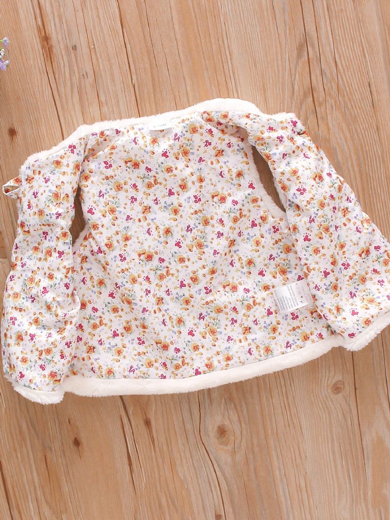 Julegave Fw Piger Plys Flower Plant Print Vest