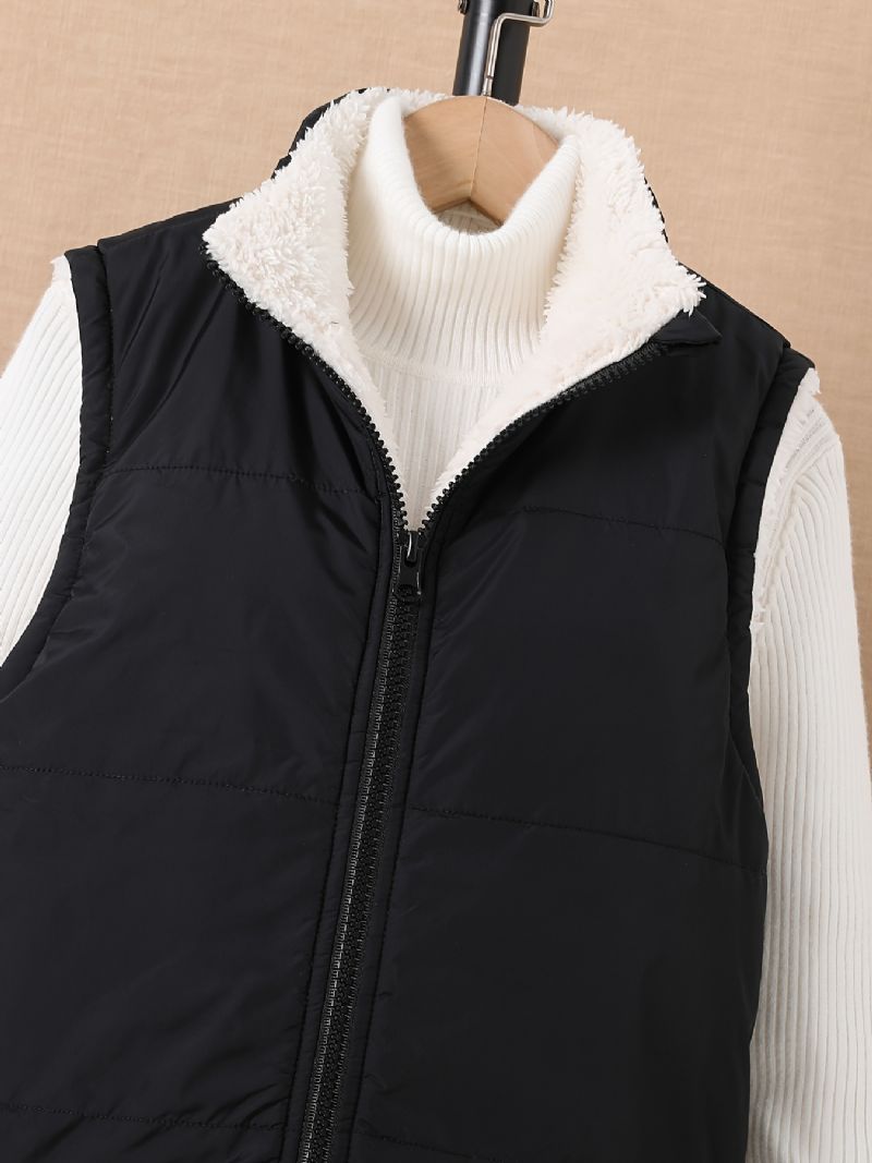 Vinterpiger Casual Sort Fleecevest