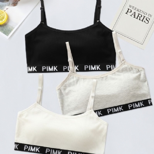 3 Stk Pige Bh Comfort Soft Bralette Tank Top Undertøj Sæt