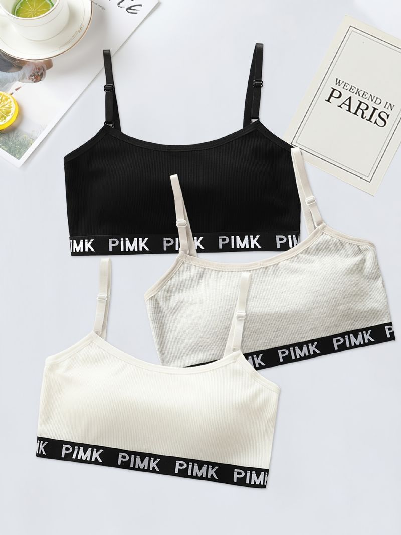 3 Stk Pige Bh Comfort Soft Bralette Tank Top Undertøj Sæt