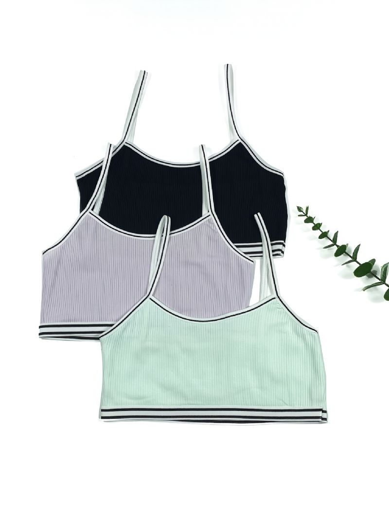 3 Stk / Sæt Pige Bh Bomuld Bralette Tank Top