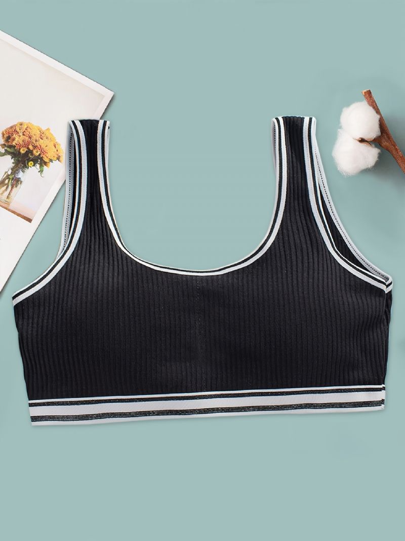 3 Stk Trænings-bh Til Piger Sømløs Strækbar Sportsbralette Ærmeløse Afgrøder Tanktops Undertøj