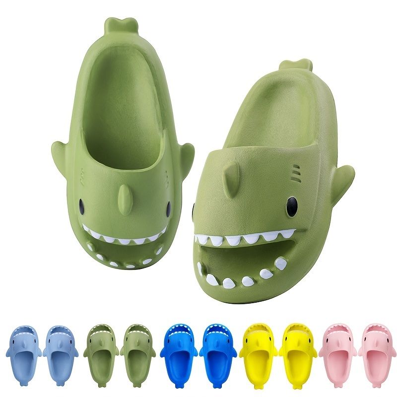 Baby Blødsåler Anti-slip Shark Design Slides Hjemmesko Indendørs Sko Til Drenge Piger