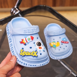 Baby Drenge Casual Tegneserie Astronaut Træsko Åndbare Letvægts Sandaler Til Udendørs