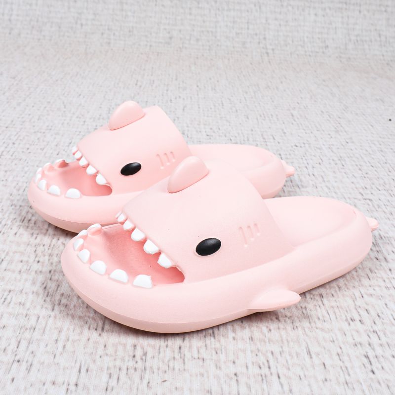 Børn Baby Piger Drenge Unisex Blødkogt Shark Design Eva Indendørs Udendørs Slides Hjemmesko