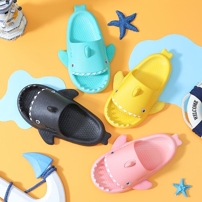 Drenge Casual Cartoon Pvc Shark Slip-on Hjemmesko Til Hjemmet Indendørs