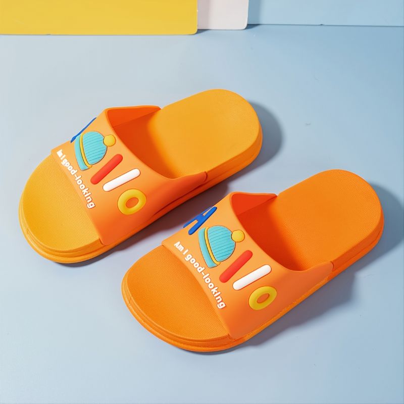 Brev Tegneserie Grafisk Børn Anti-slip Blødhed Pvc Hjemme Sandaler