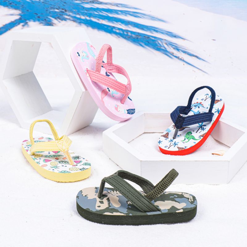 Drenge Piger Casual Flip-flops Skridsikre Åndbare Sandaler Med Tegneserieprint