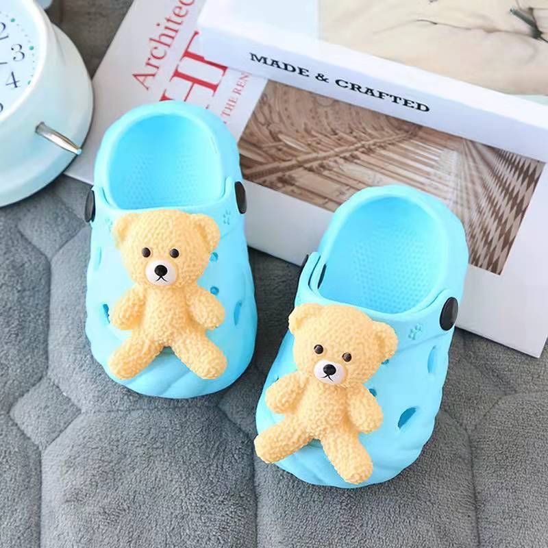 Toddler Baby Cute Bear Skridsikre Træsko Sandaler