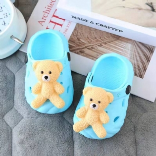 Toddler Baby Cute Bear Skridsikre Træsko Sandaler