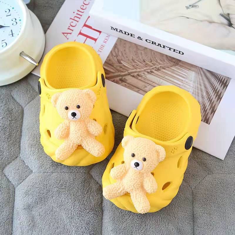 Toddler Baby Cute Bear Skridsikre Træsko Sandaler