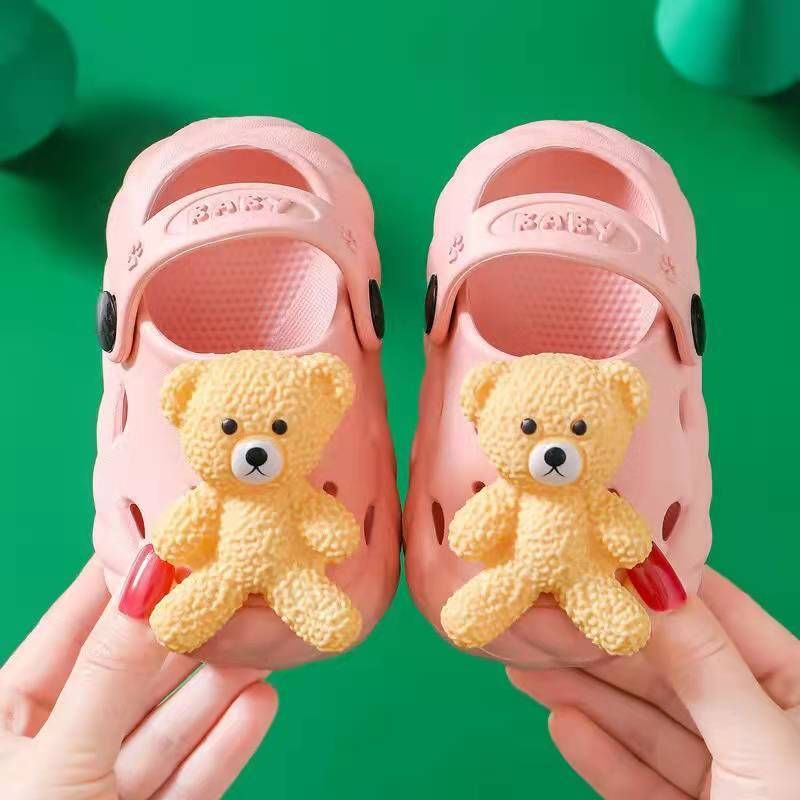 Toddler Baby Cute Bear Skridsikre Træsko Sandaler