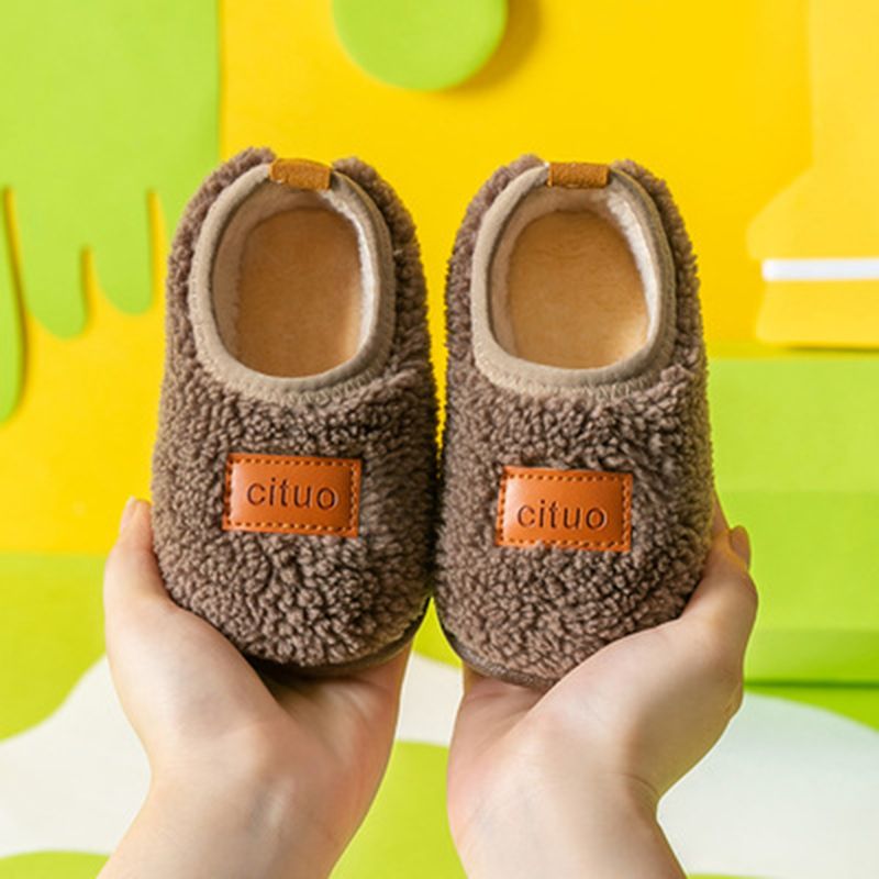 Toddler Baby Drenge Hjemmesko. Unisex Blødsålede Velvet Indendørs Udendørs Rutsjebaner