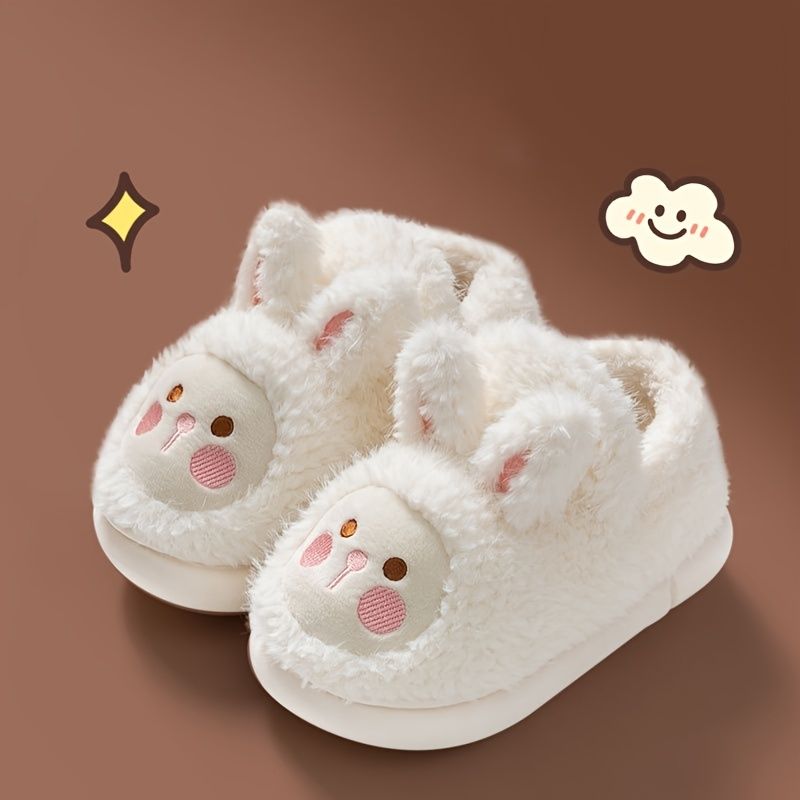 Drenge Piger Hjemmesko Plys Anti-slip Indendørs Thermal Rabbit Design Eva Sko Vinter Ny