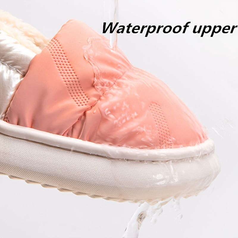 Småbørn Børn Vinter Nye Piger Slip On Pvc Plys Indendørs Varme Hjemmesko