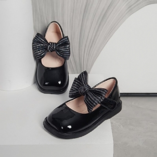 Babypigesko Mary Jane Flats Soft Sole Square Toe Bow Princess Shoes