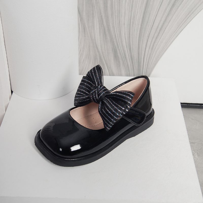 Babypigesko Mary Jane Flats Soft Sole Square Toe Bow Princess Shoes