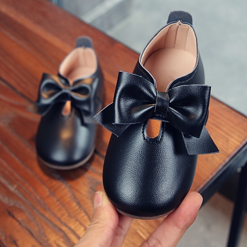 Piger Casual Elegant Letvægts Bowknot Slip On Flats Sko Med Krogløkke