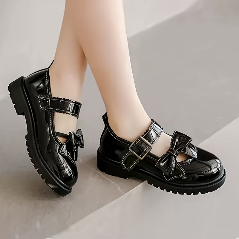 Piger Mode Flat Mary Jane Shoes Bow Loafers