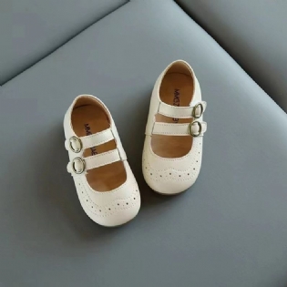 Småbørn Børn Piger Læderspænde Ballet Flat