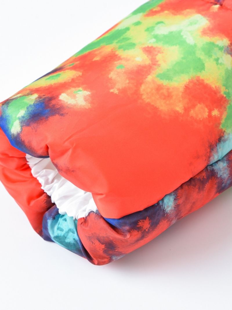 Babypiger Tykket Varm Pufferfrakke Tie Dye Print Lynlås Hættejakke Vinter Børnetøj