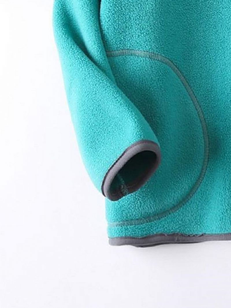 Børn Polar Fleece Stand-up Krave Baby Lynlås Frakke
