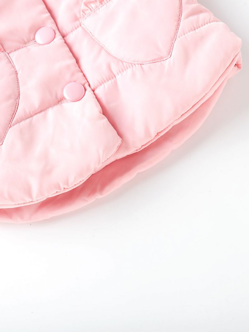 Christmas Price Cuts Piger Heart Pocket Hatte Thickened Frakke