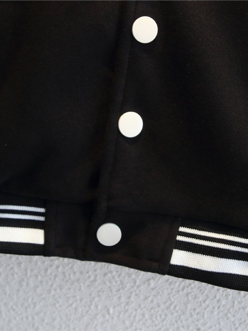 Drenge Bomuld Letter Print Skolestil Baseball Frakke