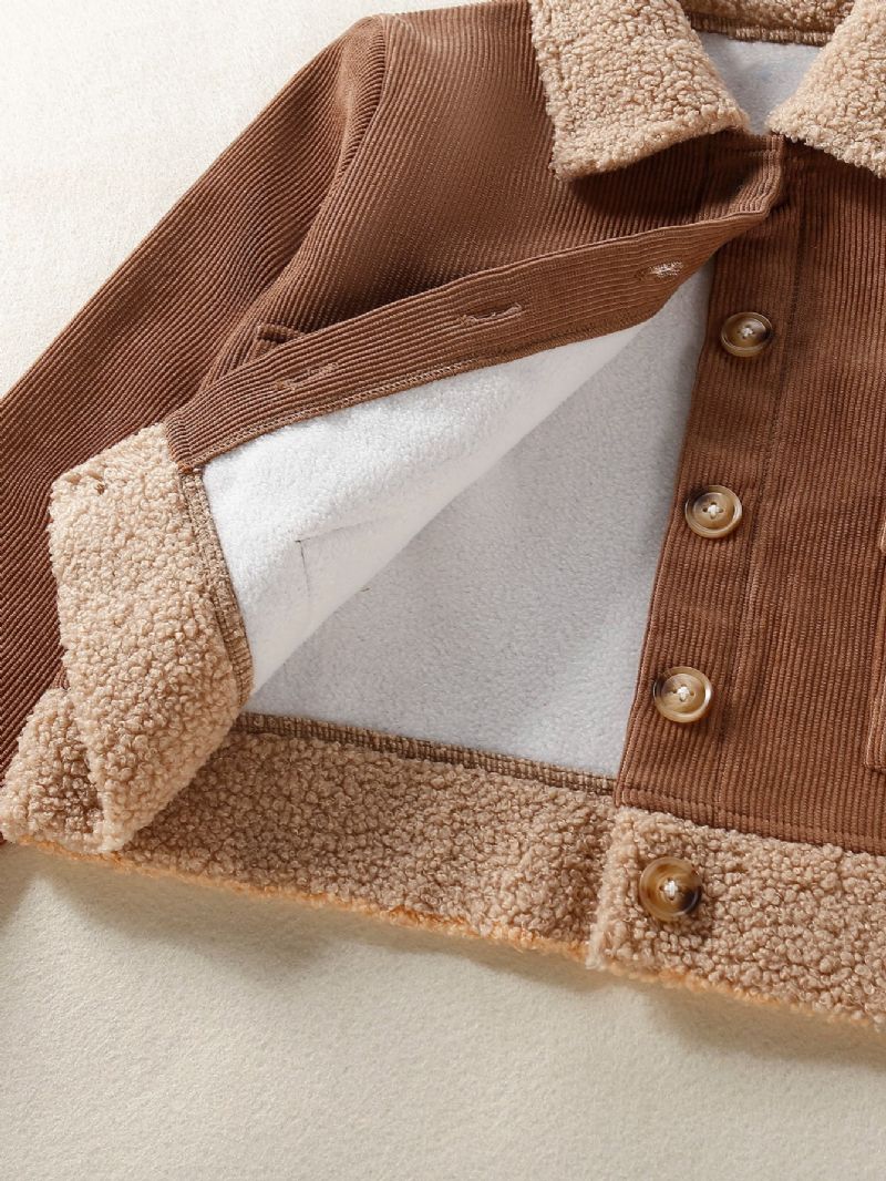 Ensfarvede Jakker Piger Fleece Frakker