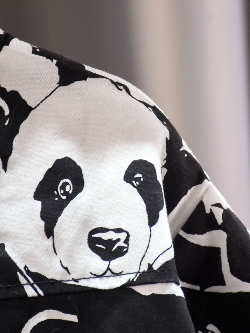 Polstret Jakke Med Pandatryk Til Drenge