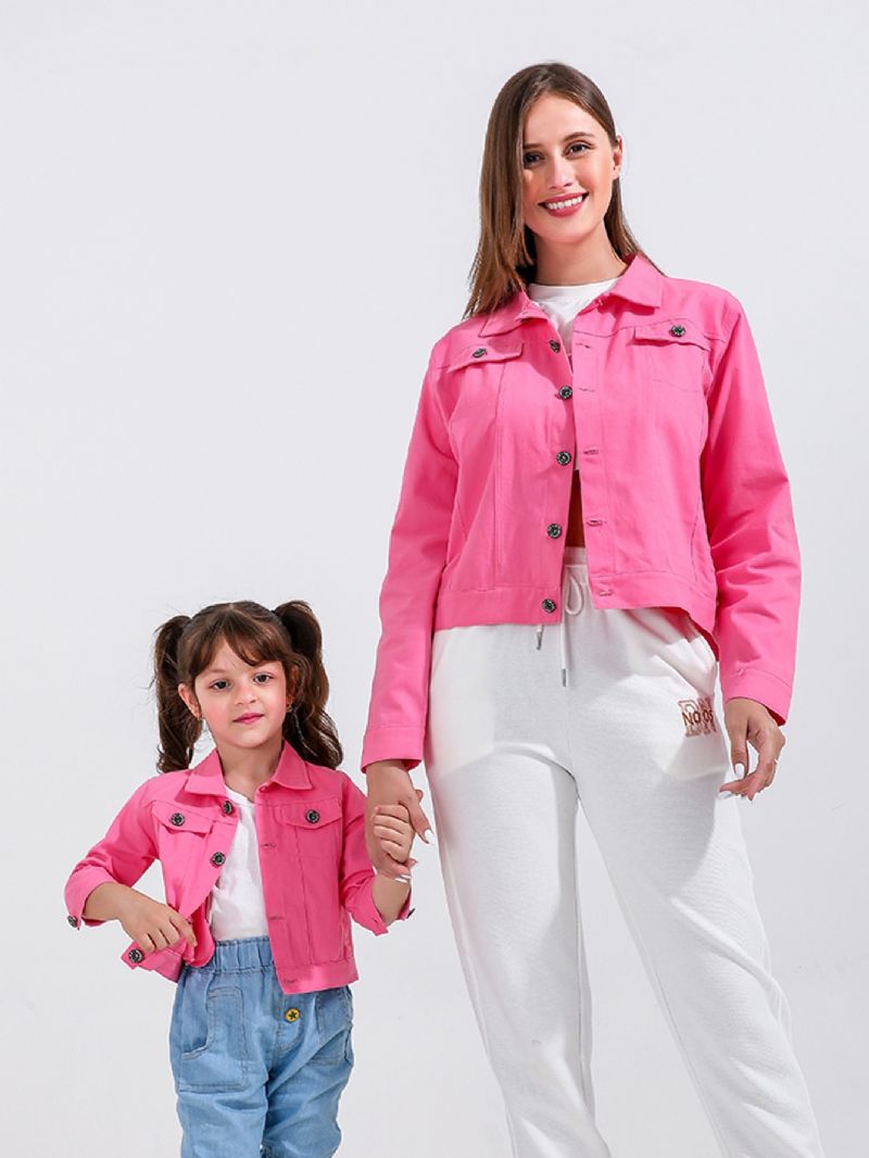 Småbørn Piger Jakke Bomuld Casual Frakke Pink