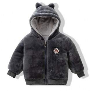 Toddler Drenge Bear Patch Tyk Frakke