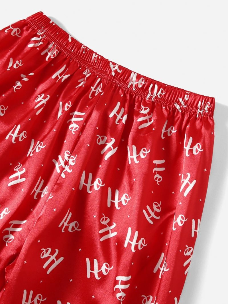2 Stk Pige Jul Rød Casual Pyjamas Sæt