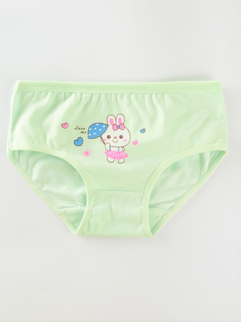 5 Stk Piger Cute Print Briefs Undertøj