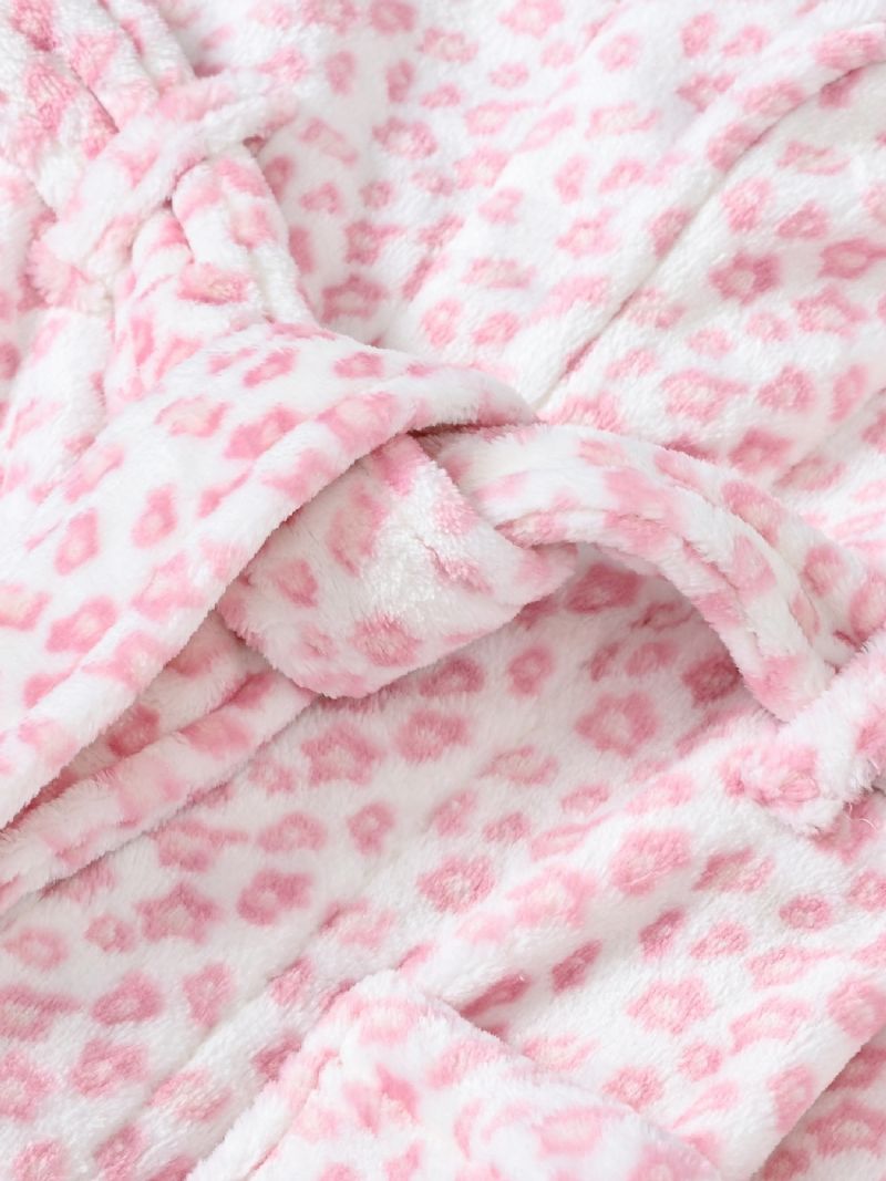 Børn Piger Badekåbe Nattøj Sleeper Robe Med Bælte Vinter Nyt Børnetøj