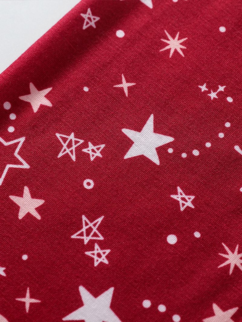 Piger Blomsterprint Planet Print Langærmede Bukser Pyjamas Sæt