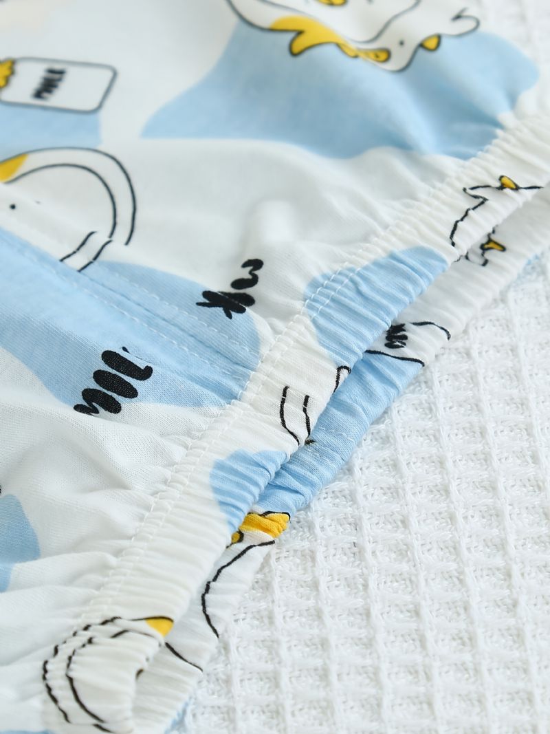 Piger Lounge Wear Hjemmetøj Langærmet Top Og Matchende Bukser Pyjamassæt Med Tegneserietryk Baby Børnetøj