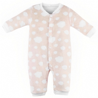 Toddler Baby Fleece Sød Blød Varm Pyjamas Jumpsuit