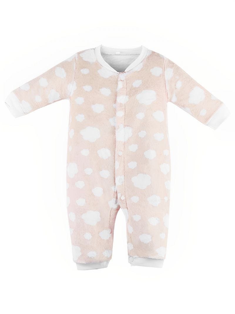 Toddler Baby Fleece Sød Blød Varm Pyjamas Jumpsuit
