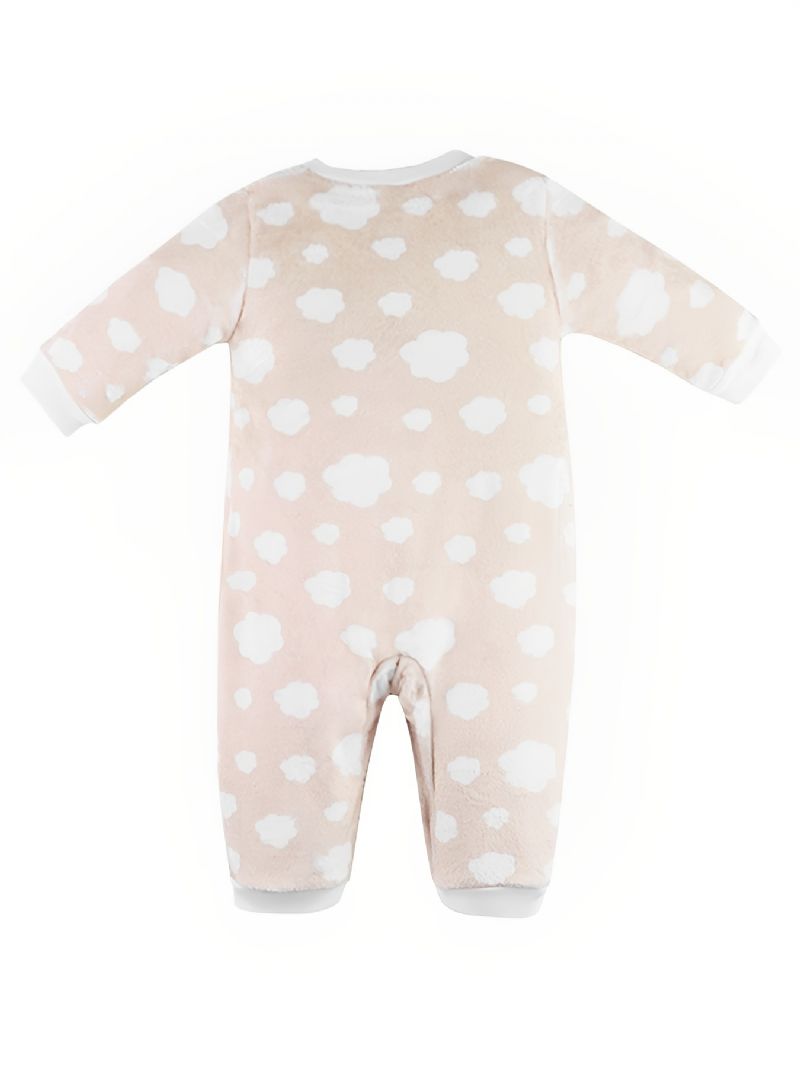 Toddler Baby Fleece Sød Blød Varm Pyjamas Jumpsuit