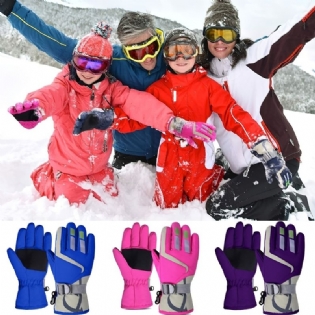 1 Par Børn Vintervandtætte Termiske Varme Skihandsker Udendørs Skiløb Ridning Drenge Piger