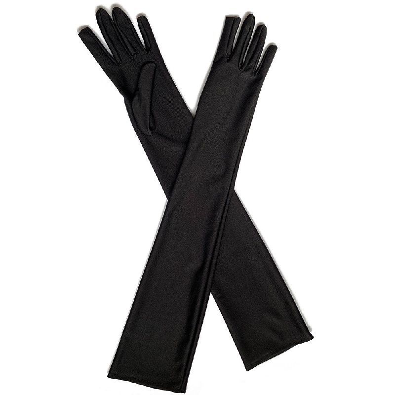 Ensfarvede Albue Lange Handsker Satin Custom Opera Sportshandsker Gaver Til Piger & Kvinder