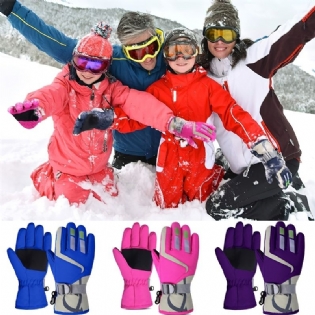 Termiske Skihandsker Vinter Fleece Vandtæt Varme Snowboard Handsker Ski Ride Til Børn