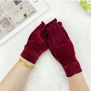 Vinterhandsker Ensfarvede Varme Handsker Vindtætte Til Kvinder Piger Vinter Outdoor