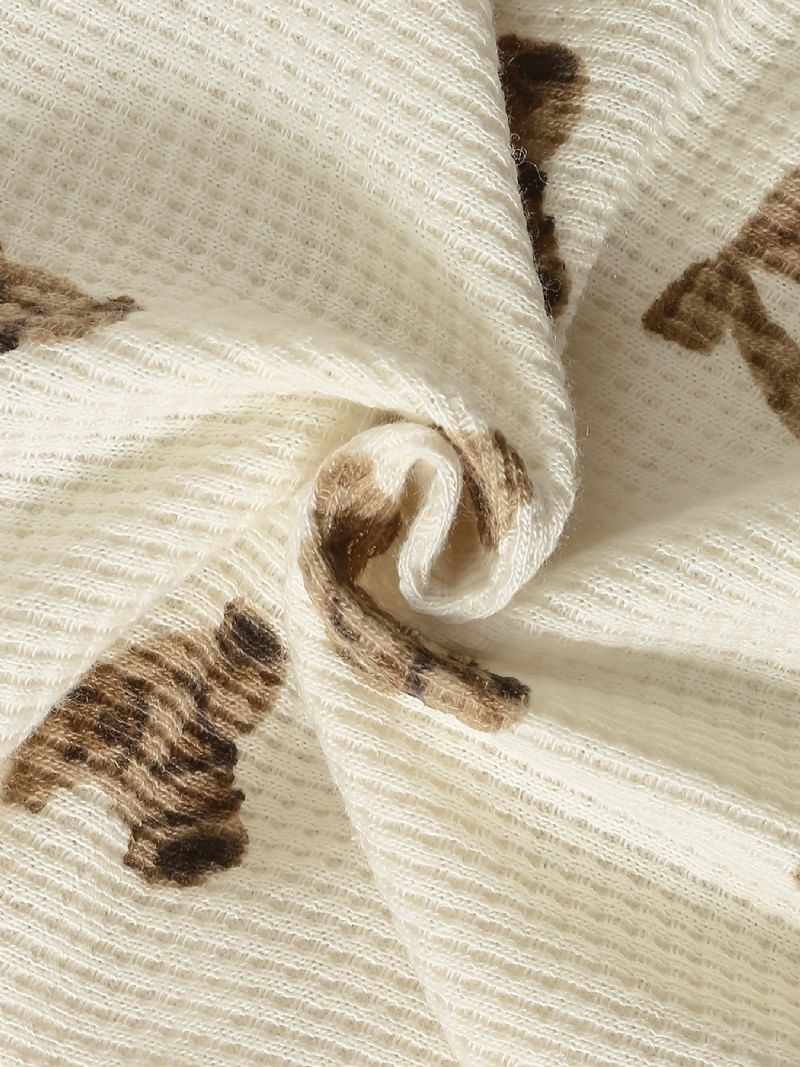 Baby Drenge Piger Jumpsuits Med Bear Print Decor