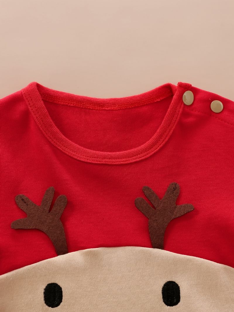 Baby Drenge Piger Jumpsuits Med Elg Design Til Jul