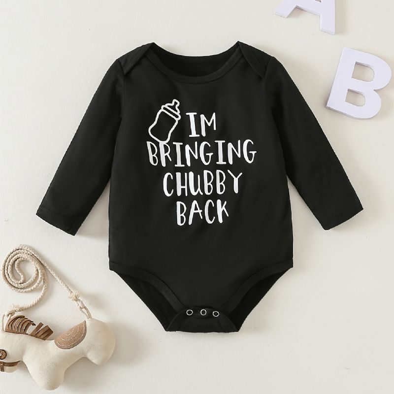 Baby Drenge Piger Rundhalset Langærmet Romper Bodysuit Onesie Jumpsuit Babytøj