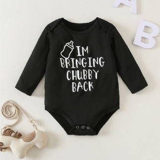 Baby Drenge Piger Rundhalset Langærmet Romper Bodysuit Onesie Jumpsuit Babytøj