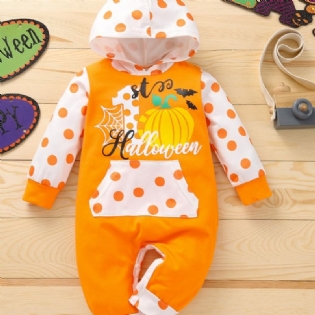 Baby Halloween Print Med Hættedragt